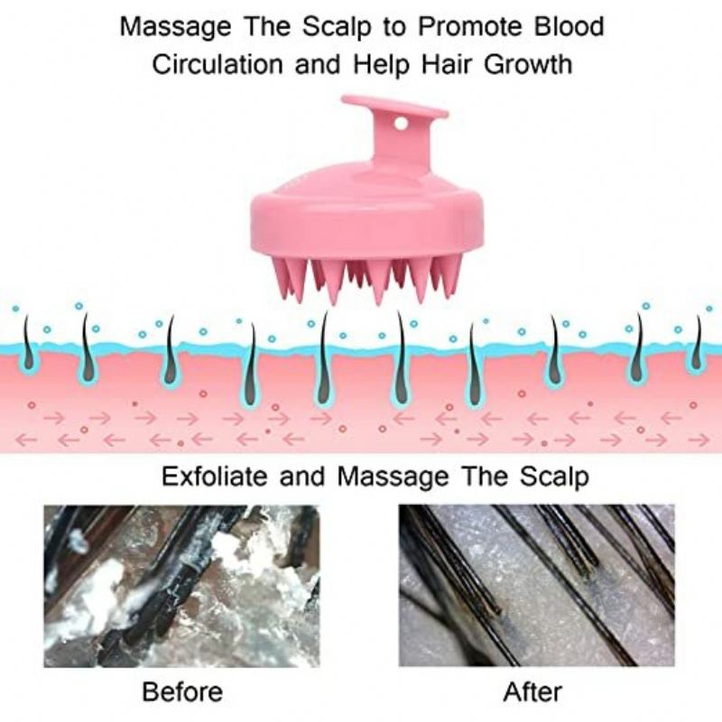 Masážní Šampon Na Vlasovou Pokožku Kartáč Na Masáž Hlavy Na Odstraňte Lupy Na Pro Podporu Růstu Vlasů