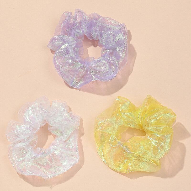 Perleťová Síťovina Šifon Scrunchie Elastické Gumičky Do Vlasů Kroužek Do Držák Na Lano Pokrývka Hlavy