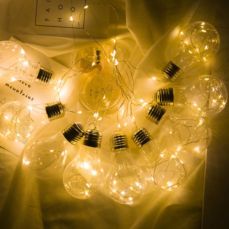 10 Žárovek Led String Fairy Light Visící Světluška Party Svatební Home Decor