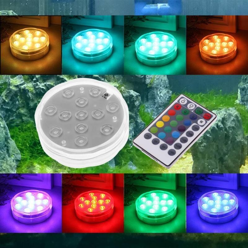 12 Led Rgb Ponorné Světlo Podvodní Vodotěsná Noční Lampa Vodní Fontána Akvárium Na Ryby Zahradní Dekorace