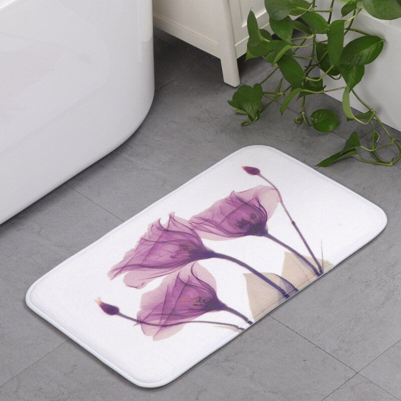 Memory Foam Chronic Rebound Printing Lotus Absorpční Protiskluzová Podložka Home Dětský Pokoj Podlaha Koberec