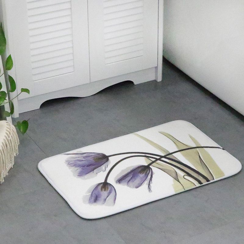 Memory Foam Chronic Rebound Printing Lotus Absorpční Protiskluzová Podložka Home Dětský Pokoj Podlaha Koberec