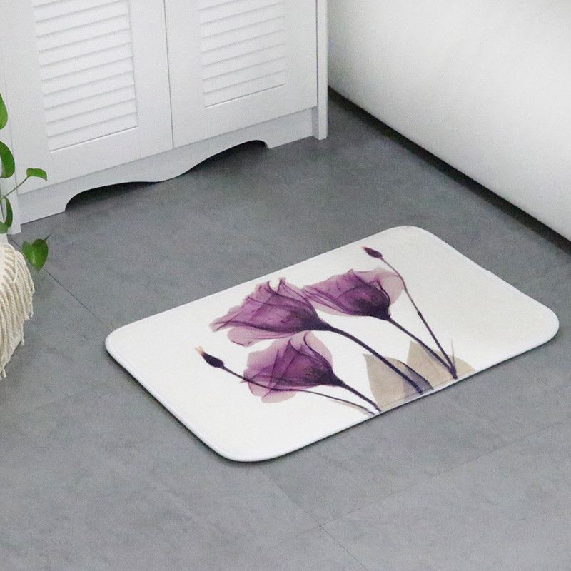 Memory Foam Chronic Rebound Printing Lotus Absorpční Protiskluzová Podložka Home Dětský Pokoj Podlaha Koberec