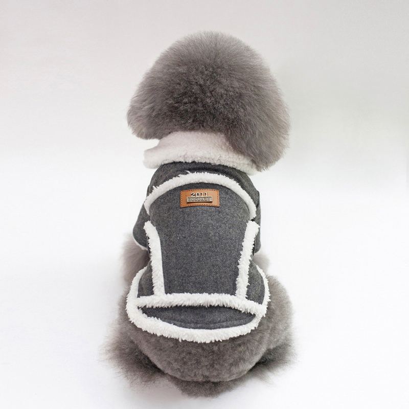 Pet Dog Fleece Neck Zimní Teplý Kabát Štěně Měkký Svetr Oblečení