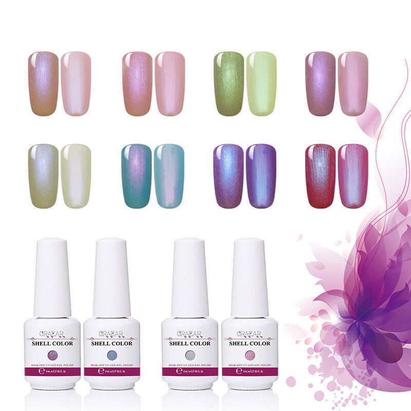 Shell Glow Nail Gel Polish 8ml Soak-off Uv Gel Need Uv Led Lamp Gel Na Nehty Lak Na Art