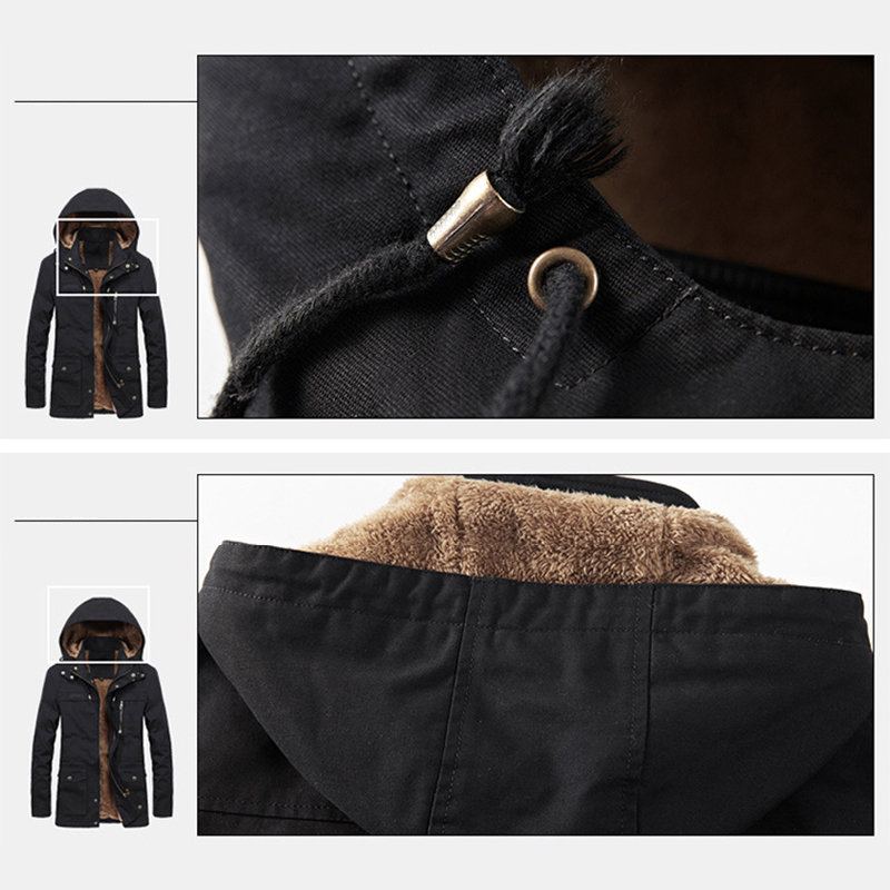 Větruodolná Bunda Plus Side Thicken Warm Multi Pocket Pro Muže