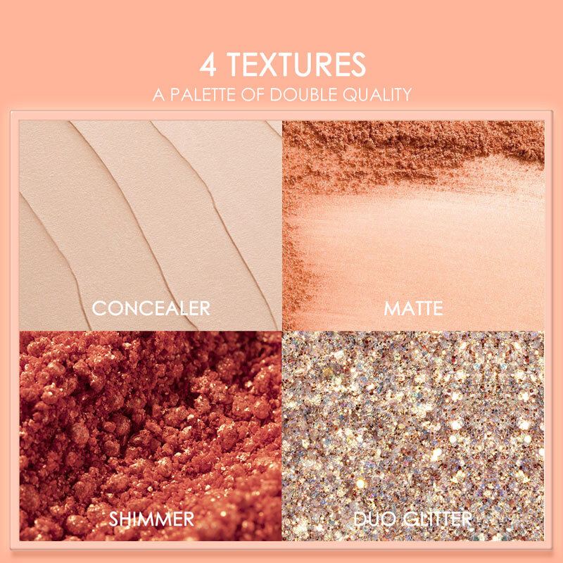 10 Barev Paleta Očních Stínů Conceler Matte Shimmer Glitter Waterproof Eyeshadow Powder