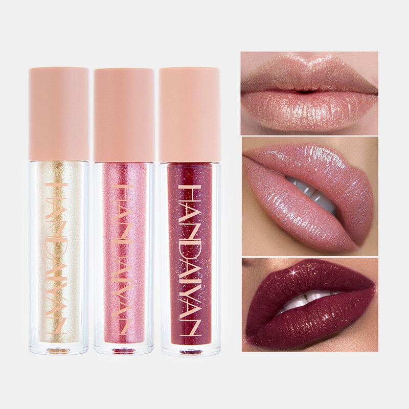 10 Barev Třpytivý Lesk Na Rty Trvalý Voděodolný Nepřilnavý Pohár Diamond Pearlescent Lip Glaze