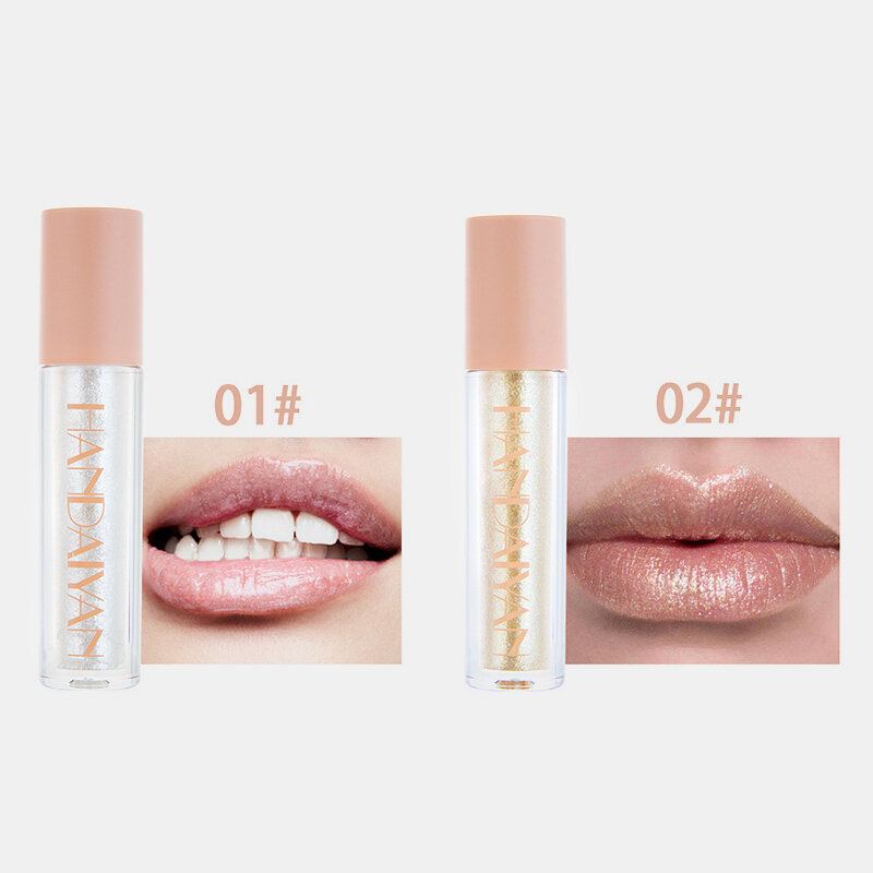 10 Barev Třpytivý Lesk Na Rty Trvalý Voděodolný Nepřilnavý Pohár Diamond Pearlescent Lip Glaze