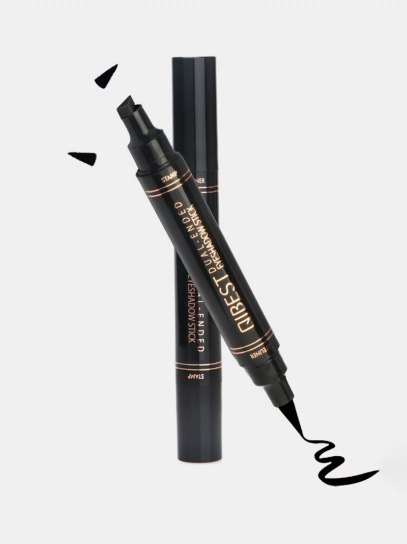 12 Barev Double Head Eyeliner Pen Fluorescence Tekuté Oční Linky Trojúhelník Razítko Pen Eye Makeup