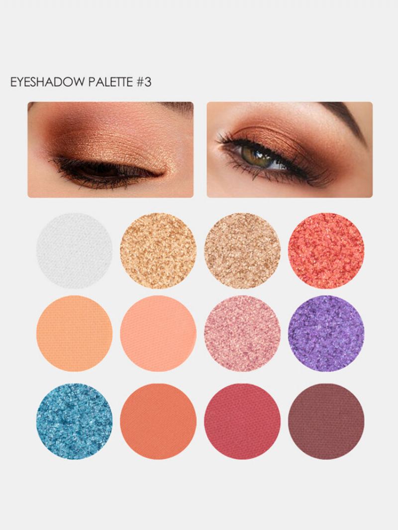 12 Barev Matná Paleta Očních Stínů Earth Color Nude Makeupdlouhotrvající Oční Stíny