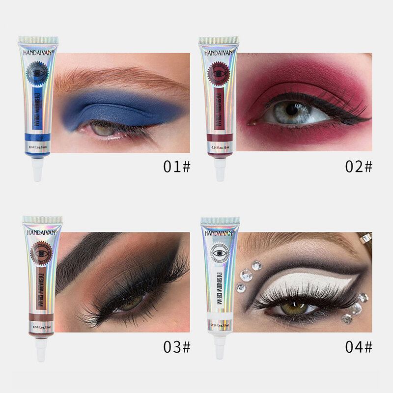 12 Barev Matný Krém Na Oční Stíny Přenosný Voděodolný A Dlouhotrvající Make-up Očí Bez Vyblednutí