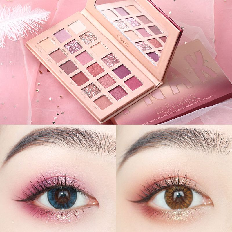 18 Barev Desert Rose Perleťová Zářivá Matná Paleta Očních Stínů Dlouhotrvající Oční Make-up