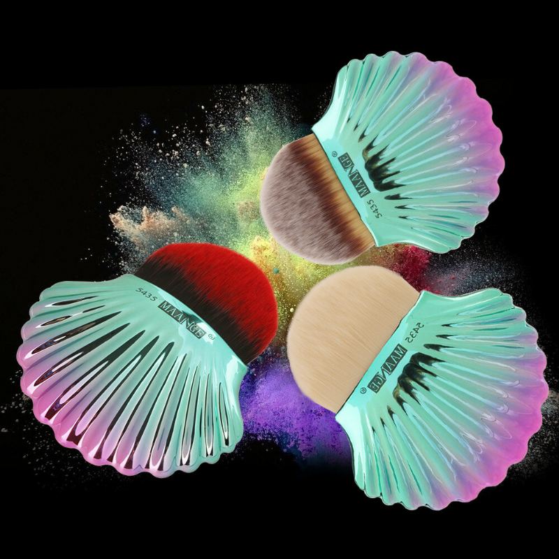 1ks Big Shell Powder Brush Štětce Na Make-up Pro Ženy Kosmetické Pomůcky