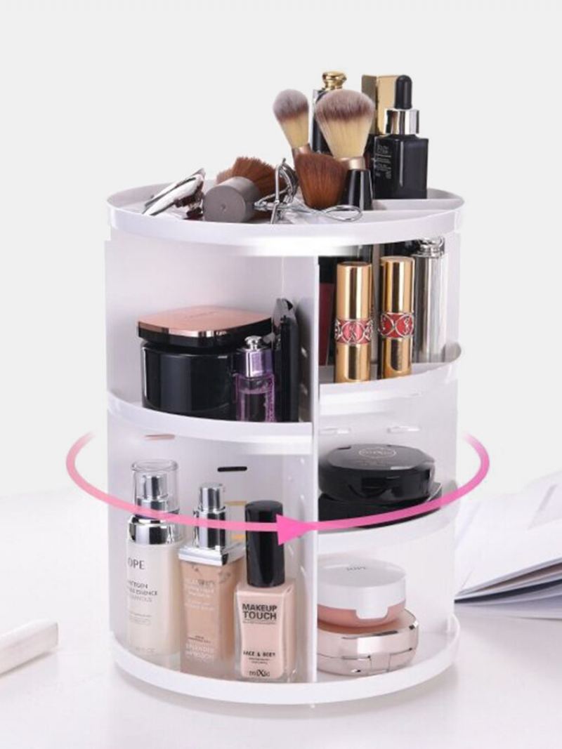 360 Otočný Organizér Na Make-up Odnímatelný Multifunkční Kosmetický Úložný Box