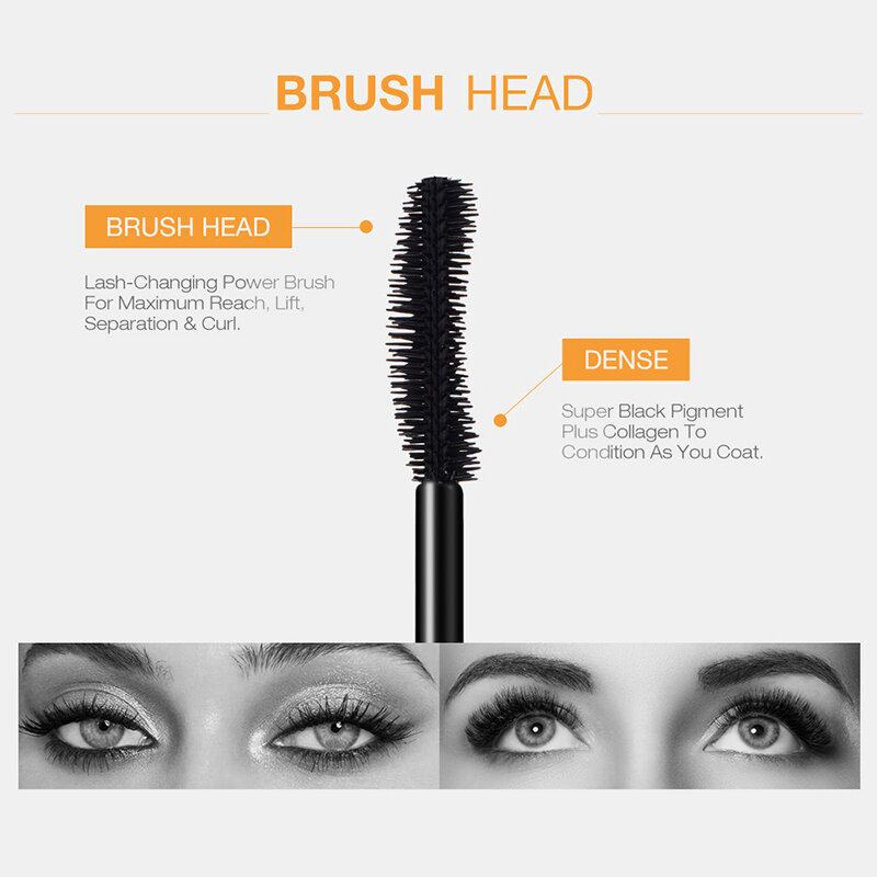 3d Řasenka Voděodolná Lasting Fast Dry Hustý Curling Eyelash Extension Brush Eye Makeup