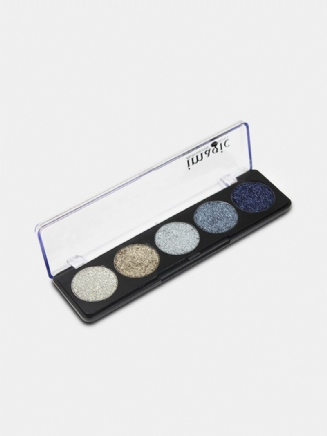 5 Barev Glitter Powder Paletka Očních Stínů Sequin Perleťový Make-up Pigment Smoky Eye Shadow