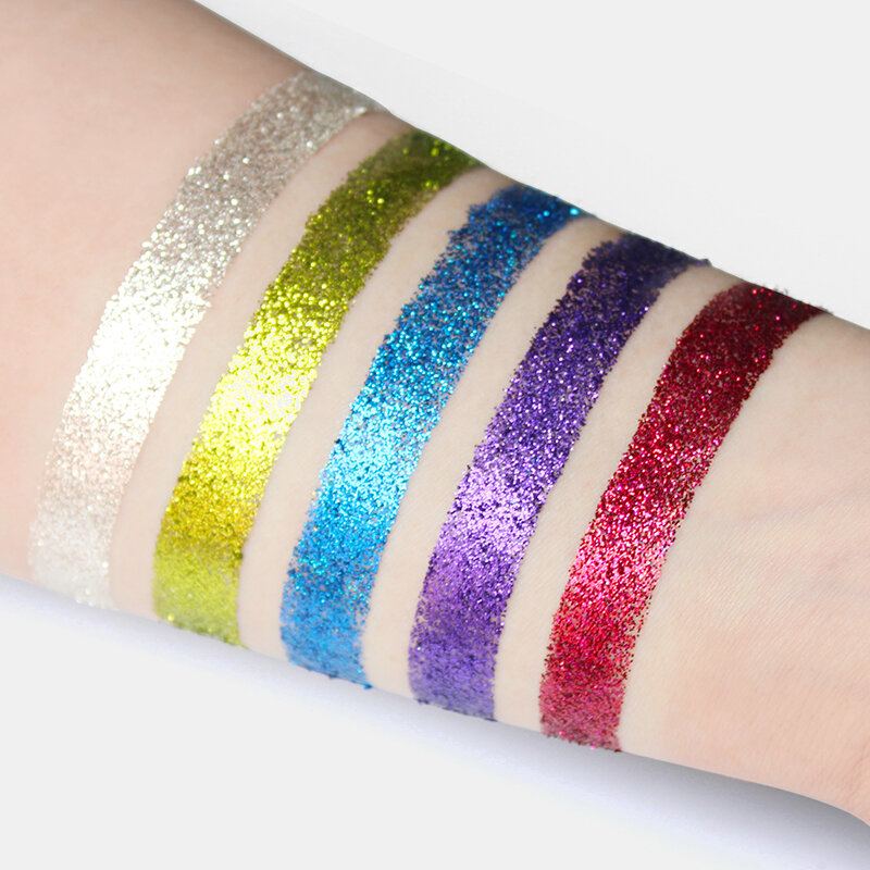 5 Barev Glitter Powder Paletka Očních Stínů Sequin Perleťový Make-up Pigment Smoky Eye Shadow