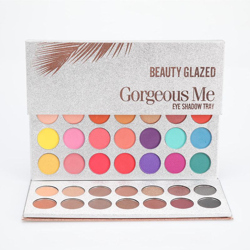 63colors Pro Paleta Očních Stínů Kouřově Matné Oční Stíny S Třpytivým Zvýrazňovačem Bronzer