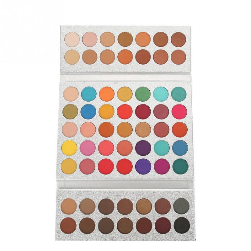 63colors Pro Paleta Očních Stínů Kouřově Matné Oční Stíny S Třpytivým Zvýrazňovačem Bronzer