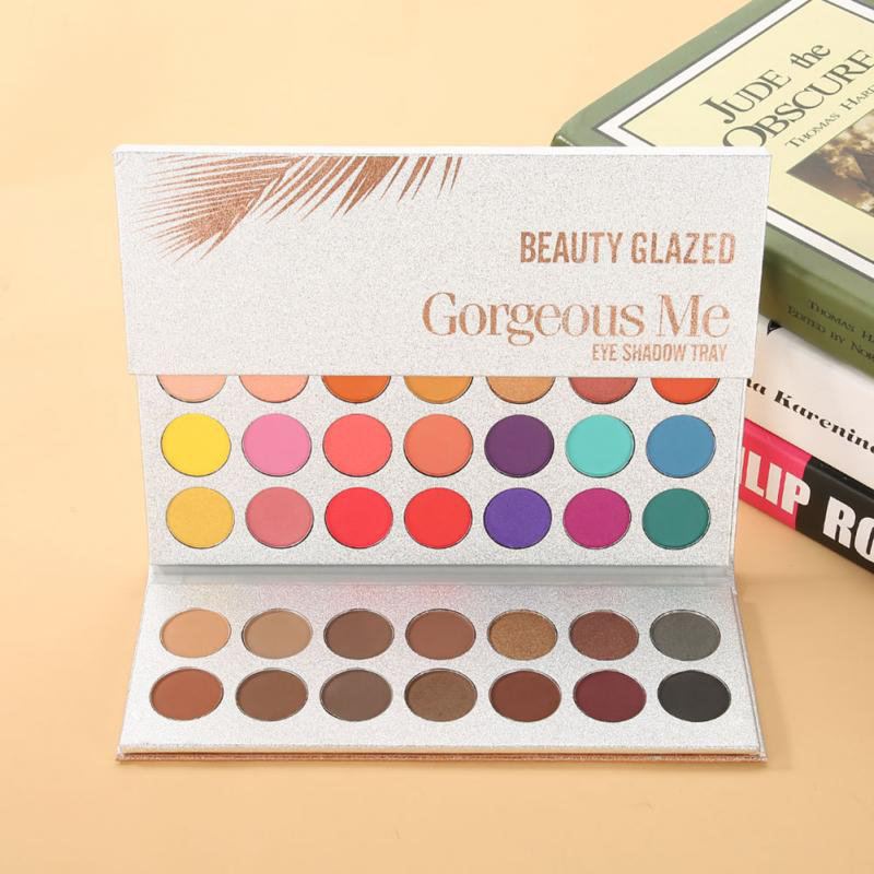 63colors Pro Paleta Očních Stínů Kouřově Matné Oční Stíny S Třpytivým Zvýrazňovačem Bronzer