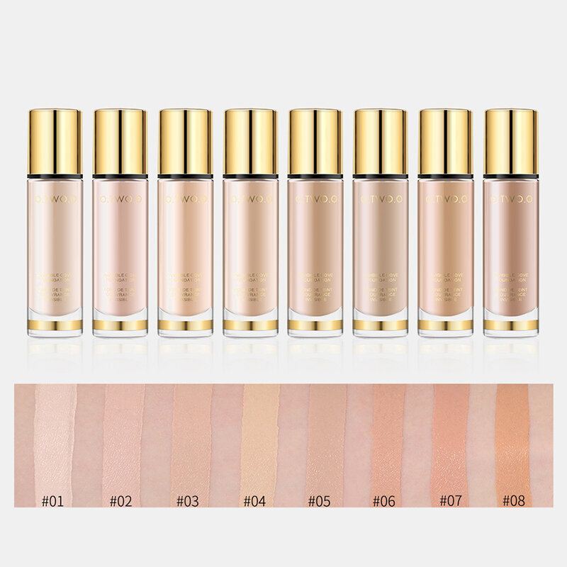 8 Barev Liquid Foundation Full Coverage Concealer Whitening Moisturizer Waterproof Face Makeup