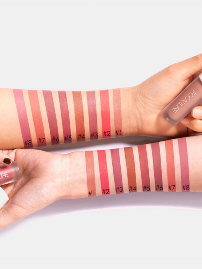 8 Barev Matte Lip Glaze Vodotěsný Nepřilnavý Lesk Na Rty Bez Vyblednutí