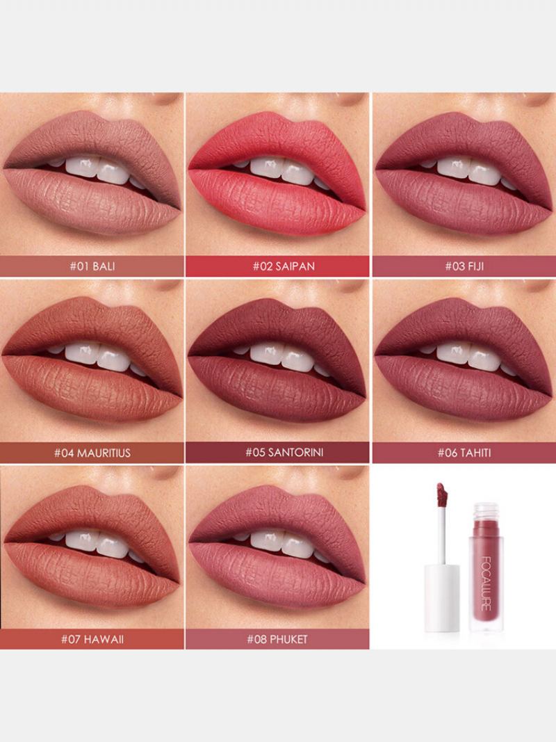 8 Barev Matte Lip Glaze Vodotěsný Nepřilnavý Lesk Na Rty Bez Vyblednutí