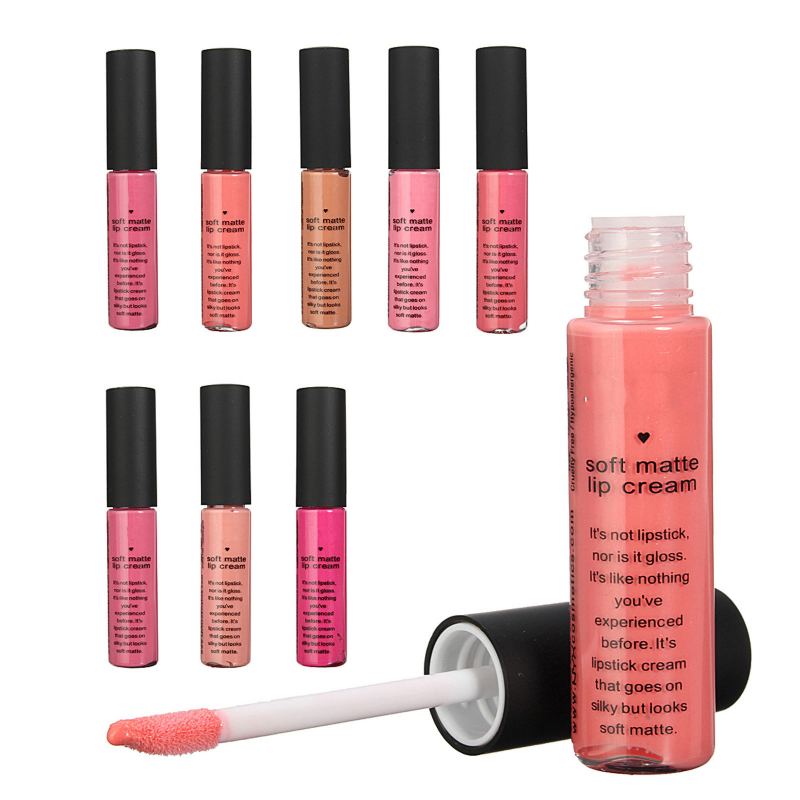 8 Barev Soft Matte Lip Gloss Liquid Stick Dlouhotrvající Make-up Kosmetika