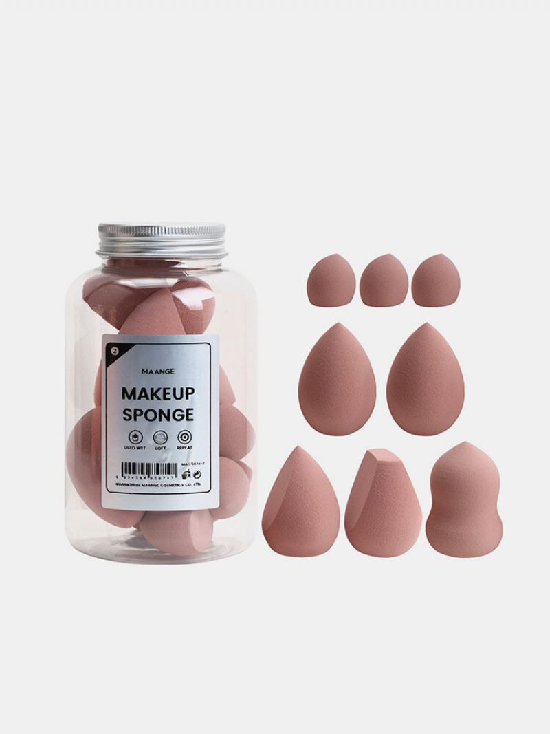 8 Ks/láhev Makeup Puff Beauty Eggs Mokré Sušení Dual Purpose Tykevová Piškotová Vejce