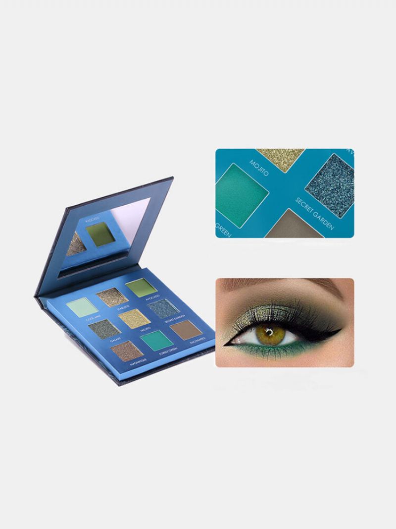 9 Barev Avocado Eyeshadow Palette Matte Glitter Waterproof Eye Makeup