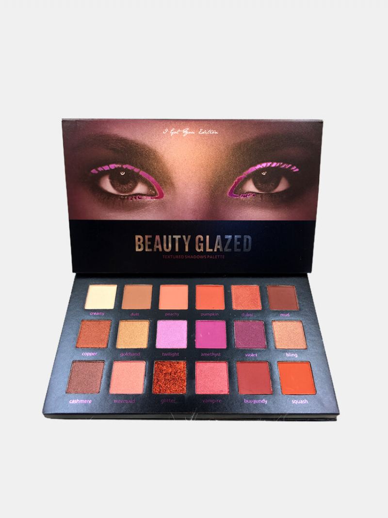 Beauty Glazed Matný Třpytivý Paleta Očních Stínů Oční Make-up Třpytky Přirozeně Dlouhotrvající