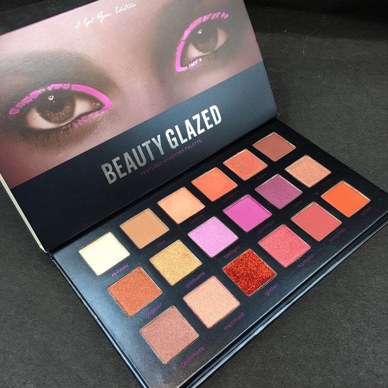 Beauty Glazed Matný Třpytivý Paleta Očních Stínů Oční Make-up Třpytky Přirozeně Dlouhotrvající