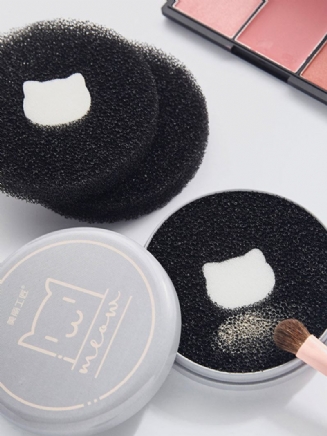 Čištění Štětců Na Make-up Iron Box Sponge Scrubber Rychlé Suché Makeup Cleaning Tool