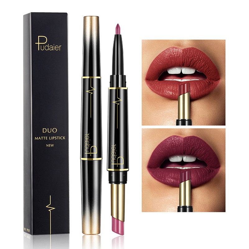 Double Head Colorful Lipstick Lip Liner Pen Dlouhotrvající Hydratační Pero Na Rty S Tyčinkou Na Rty