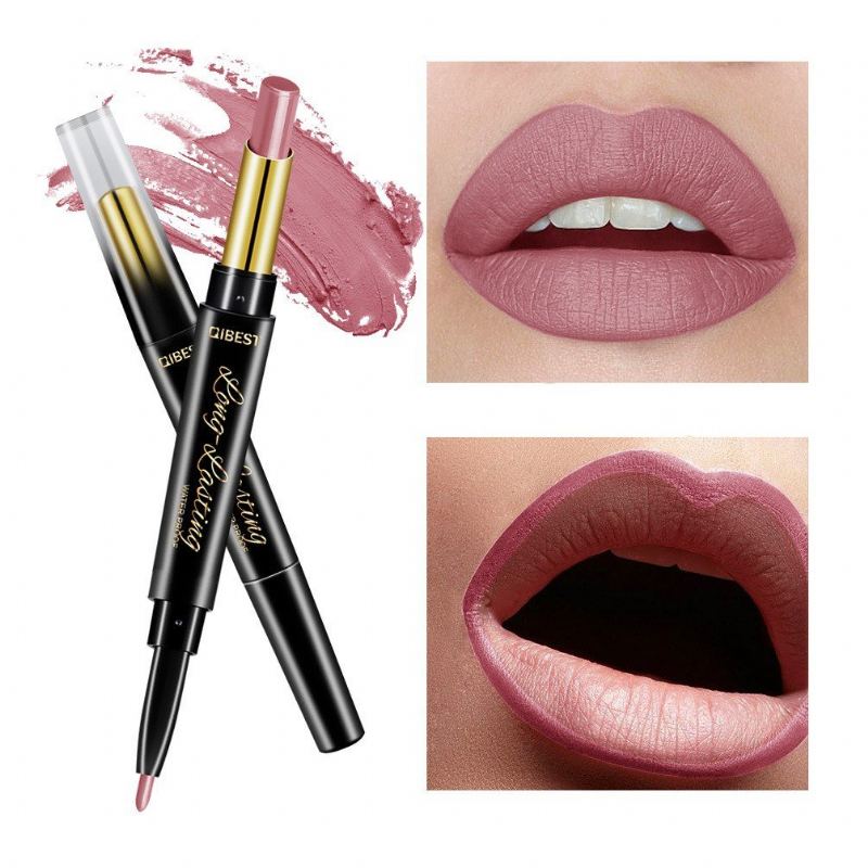 Dvojitá Matná Rtěnka Lasting-lasting Lip Stick Plnobarevná Maroon Matte Lip Makeup Na Rty