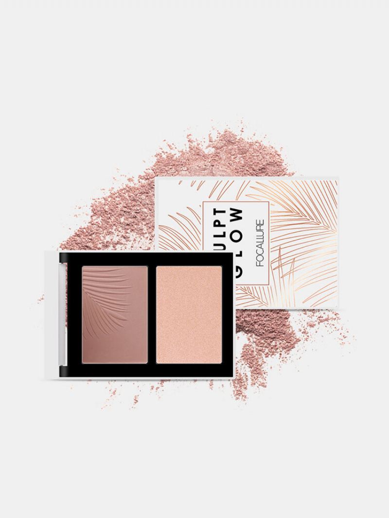 Dvoubarevná Zvýrazňovač Paleta Shadow Nose Pudrový Make-up Na Obličej