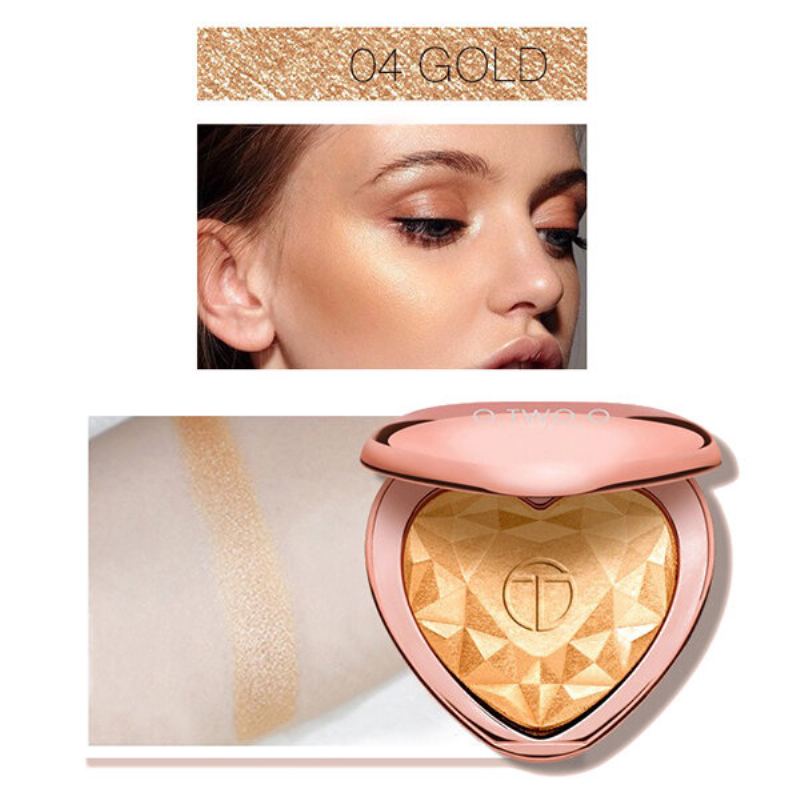 Heart Shimmer Highlighters Palette Lasting Glow Face Highlighter Pudr Pro 3d Make-up Obličeje