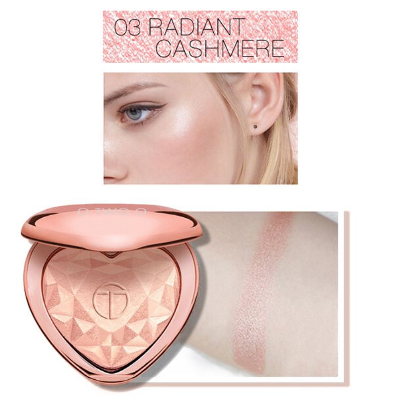 Heart Shimmer Highlighters Palette Lasting Glow Face Highlighter Pudr Pro 3d Make-up Obličeje