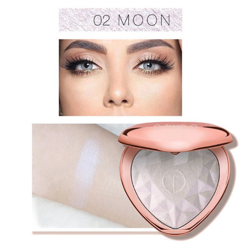 Heart Shimmer Highlighters Palette Lasting Glow Face Highlighter Pudr Pro 3d Make-up Obličeje