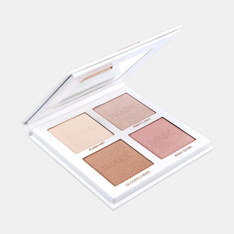 Imagic 4colors Highlighter Powder Palette Shimmer Contouring Highlight Face Bronzer Makeup