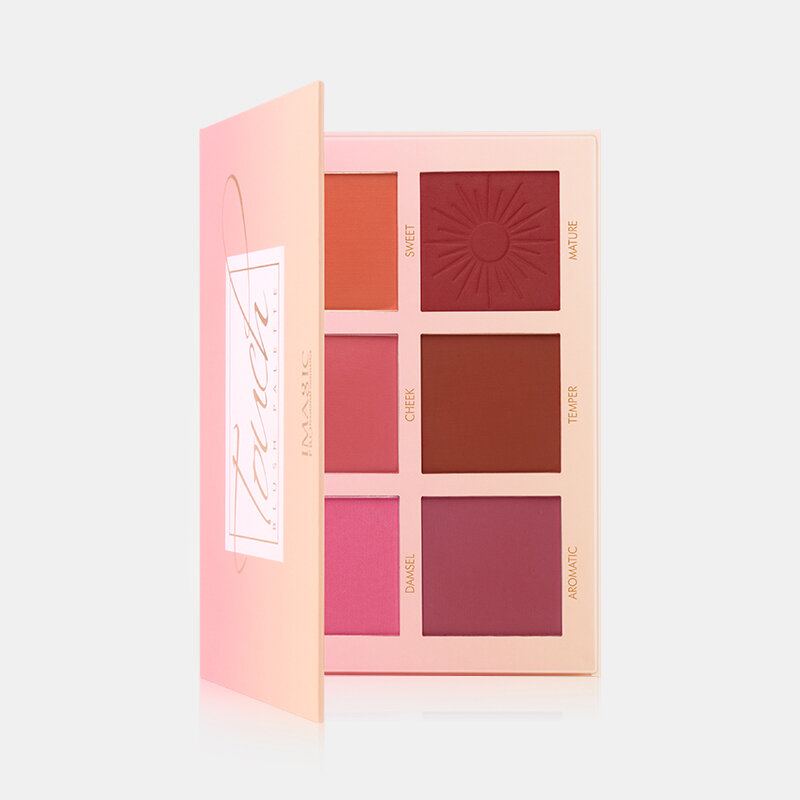 Imagic Blush Makeup Palette 6colors Profesionální Tvářenka Na Tvářenku Pearl Orange Pigment Blushes