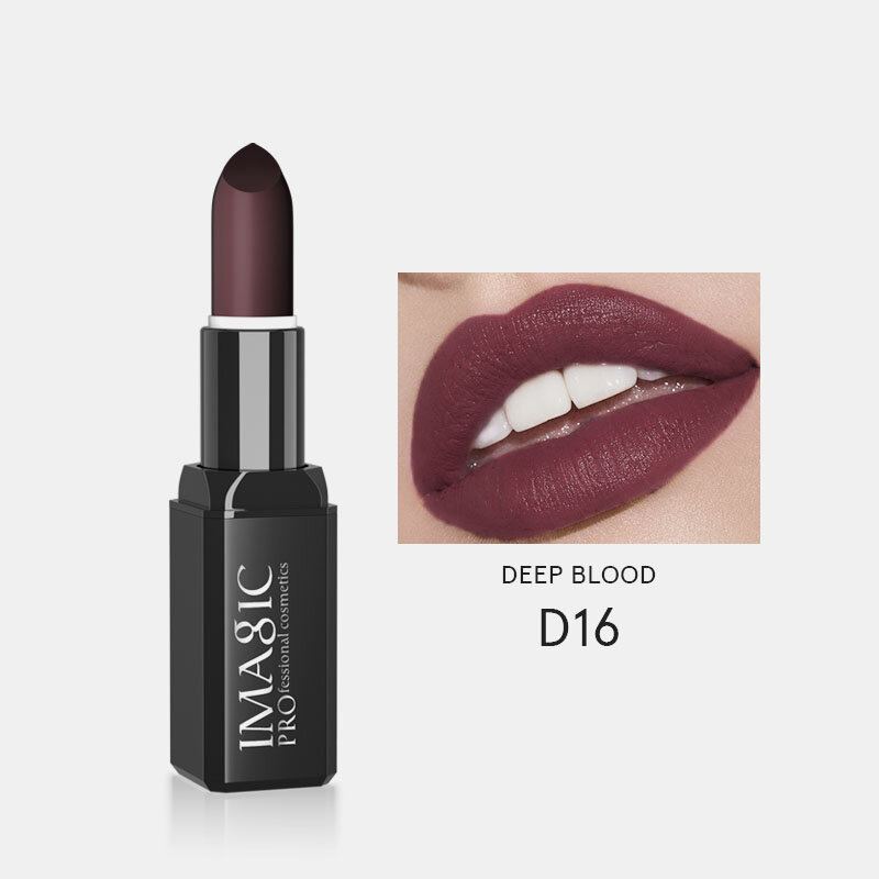 Imagic Matte Velvet Lipstick 16colors Voděodolná Dlouhotrvající Nahá Lesklá Rtěnka