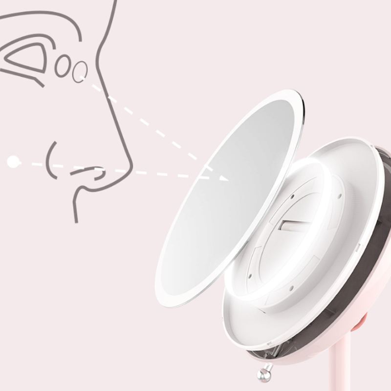 Lofree 7palcové Make-up Mirror Dobíjecí Toaletní Zrcátko S Nastavitelným Jasem Dvouvrstvé Úložiště A Přepínač Otáčení