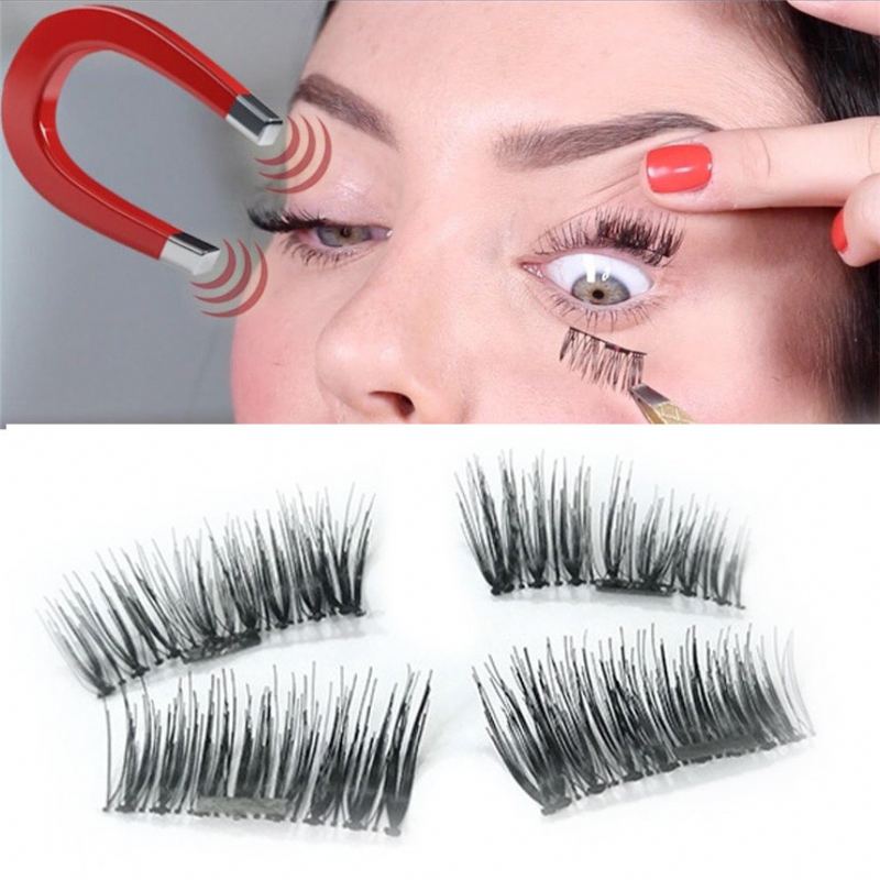 Magnetické Oční Řasy Opakovaně Použitelné Ultratenké Černé Tlustší 3d Make-up Umělých Řas S Magnetem