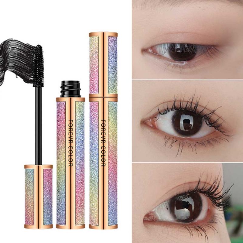 Make-up Kosmetika Eye Lash Černá Voděodolná Trvale Rychleschnoucí Dlouhá A Zvlněná Řasenka Proti Pocení Snadno Odstranitelná Vláknitá