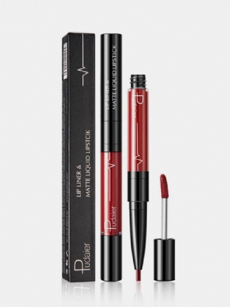 Matná Rtěnka Double Head Long-lasting Velvet Lip Liner Full Color Lip Gloss Lip Makeup Pen