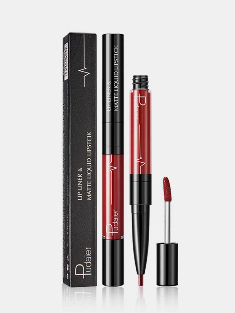 Matná Rtěnka Double Head Long-lasting Velvet Lip Liner Full Color Lip Gloss Lip Makeup Pen