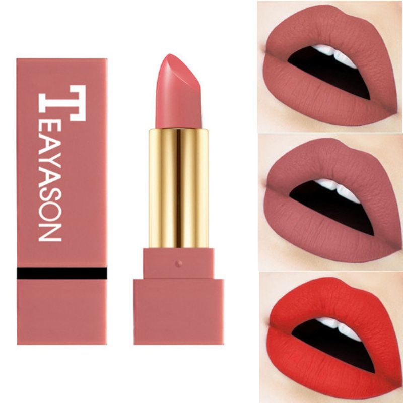 Matná Rtěnka Fashion Red Long-trining Lip Stick Voděodolná Plnobarevný Make-up Na Rty