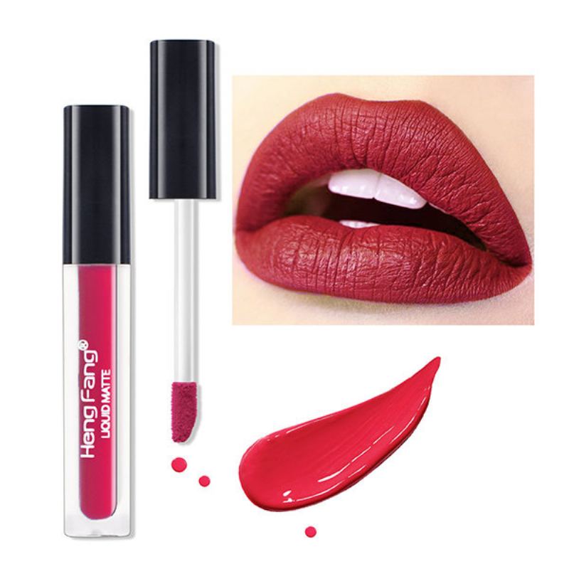 Matná Tekutá Rtěnka Lips Gloss Makeup Kosmetický Dlouhotrvající Voděodolný